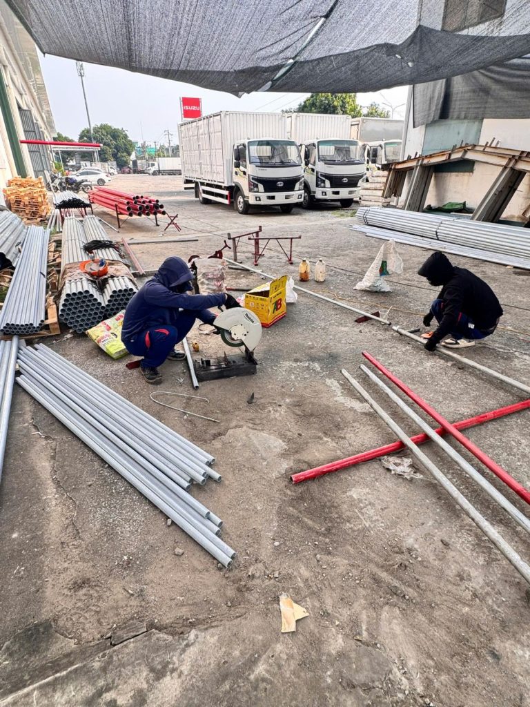 Cắt, gia công ống tại hiện trường
